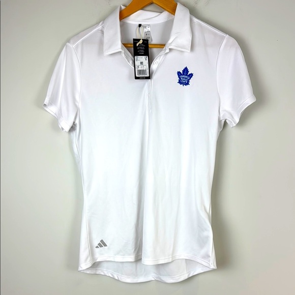 Adidas White Polo Toronto Maple Leafs Size Large Women's NWT - Picture 1 of 9